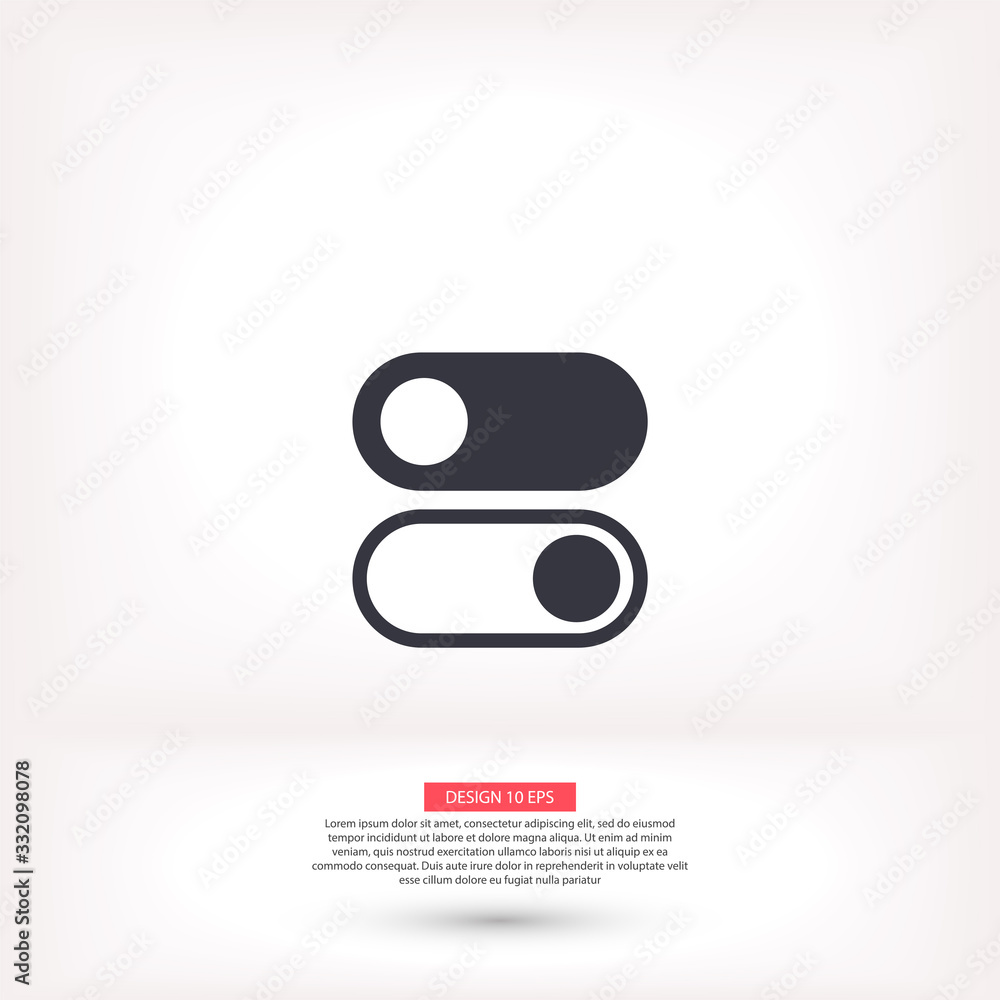 On off vector icon , lorem ipsum Flat design On off vector icon , lorem ipsum Flat design