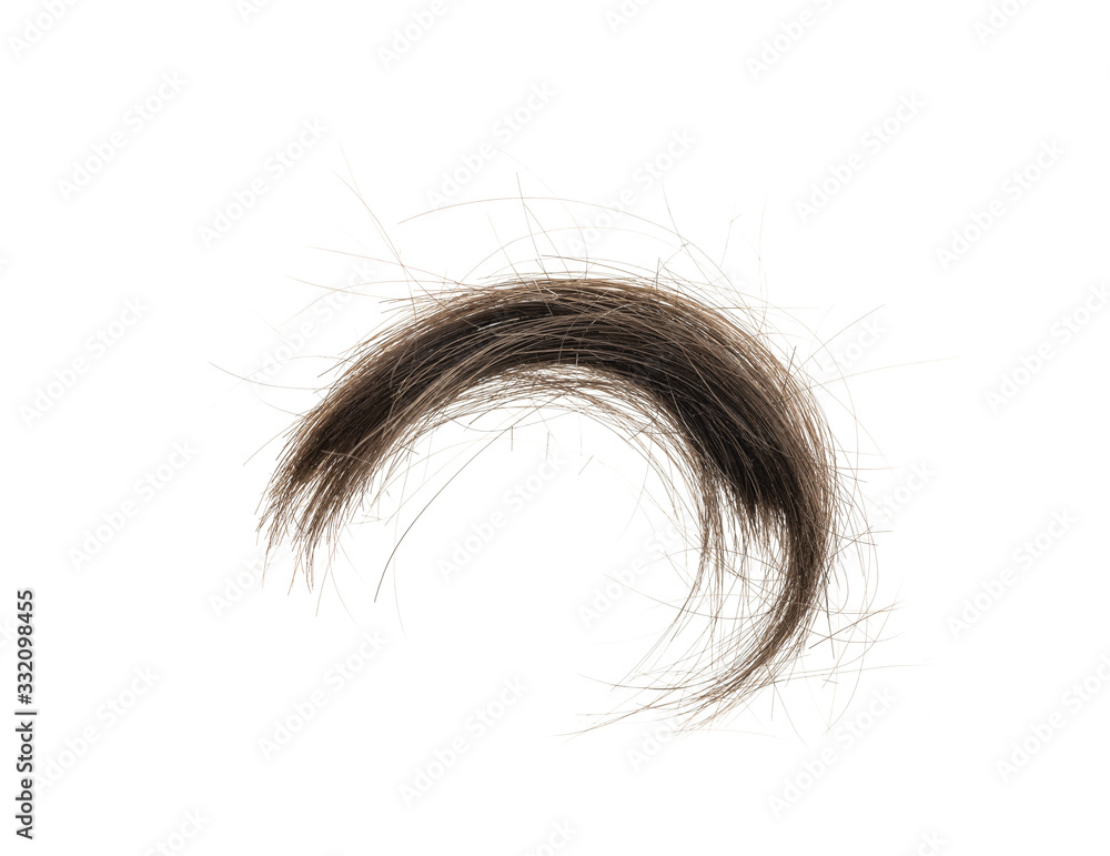 Hair bundle isolated on white background. tuft hair close-up Hair bundle isolated on white background. tuft hair close-up