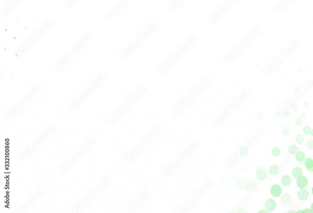 Light Green vector template with circles.