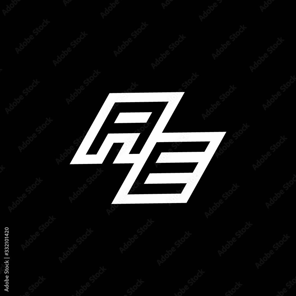AE logo monogram with up to down style negative space design template AE logo monogram with up to down style negative space design template
