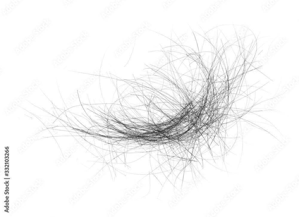 Ταπετσαρία Hair bundle isolated on white background. tuft hair close-up