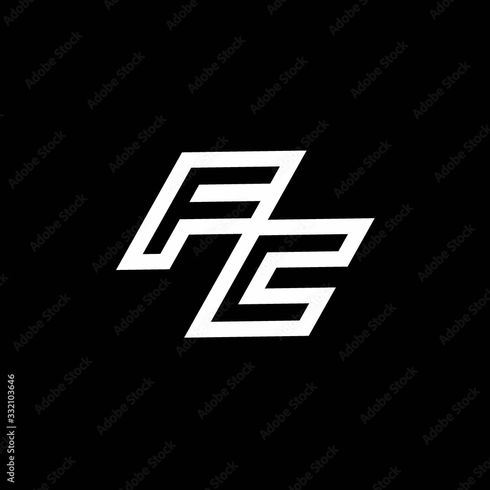FC logo monogram with up to down style negative space design template FC logo monogram with up to down style negative space design template
