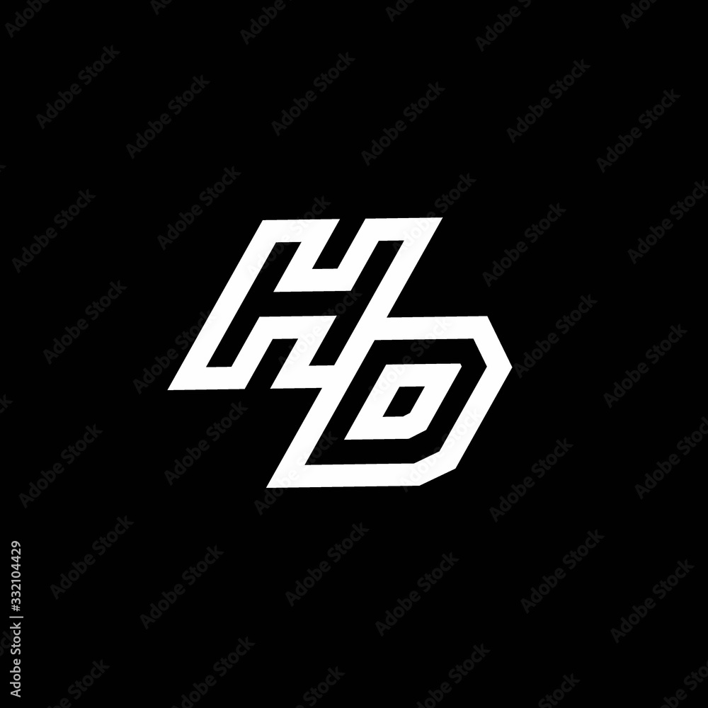 HD logo monogram with up to down style negative space design template HD logo monogram with up to down style negative space design template