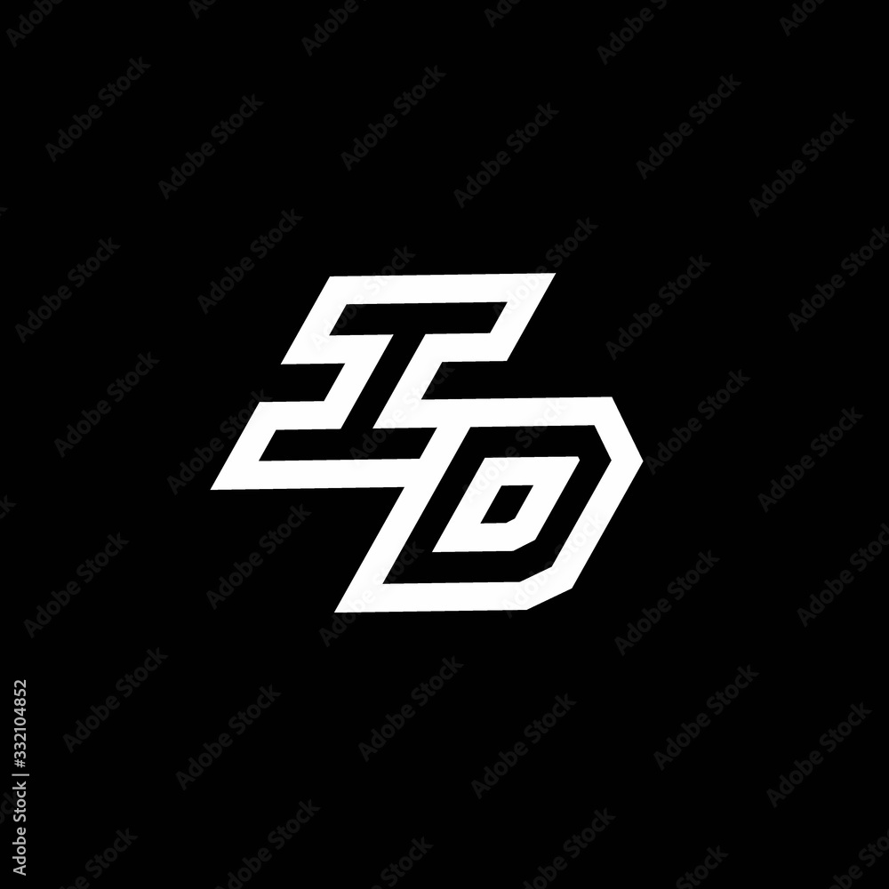 ID logo monogram with up to down style negative space design template ID logo monogram with up to down style negative space design template