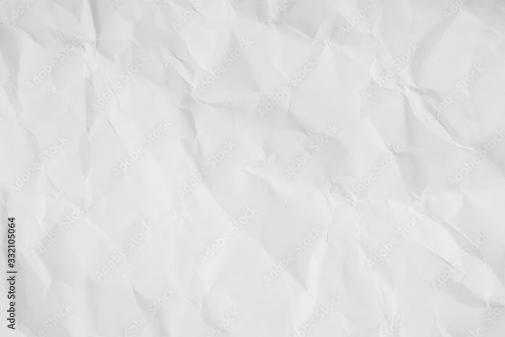 Obraz premium White color texture of crumpled paper, can be use as abstract background, wallpaper, webpage, copy space for text.