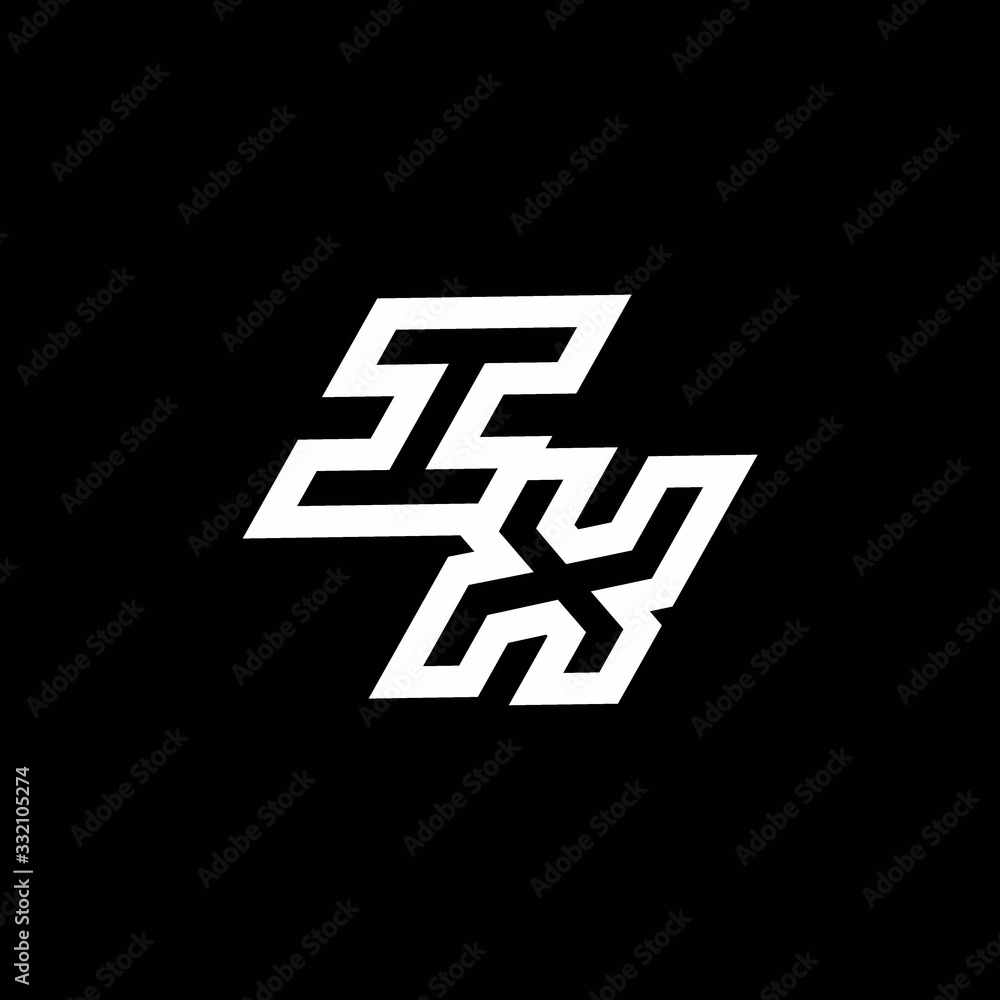 IX logo monogram with up to down style negative space design template IX logo monogram with up to down style negative space design template
