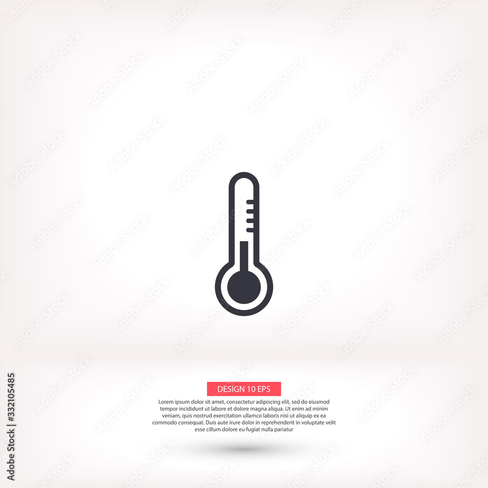 Thermometer vector icon , lorem ipsum Flat design Thermometer vector icon , lorem ipsum Flat design