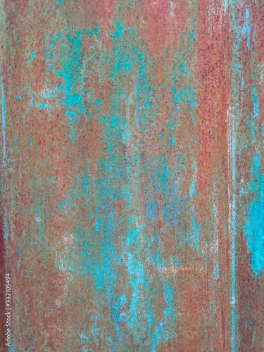 Rusty metallic vintage texture background with pattern, rust and scuffs