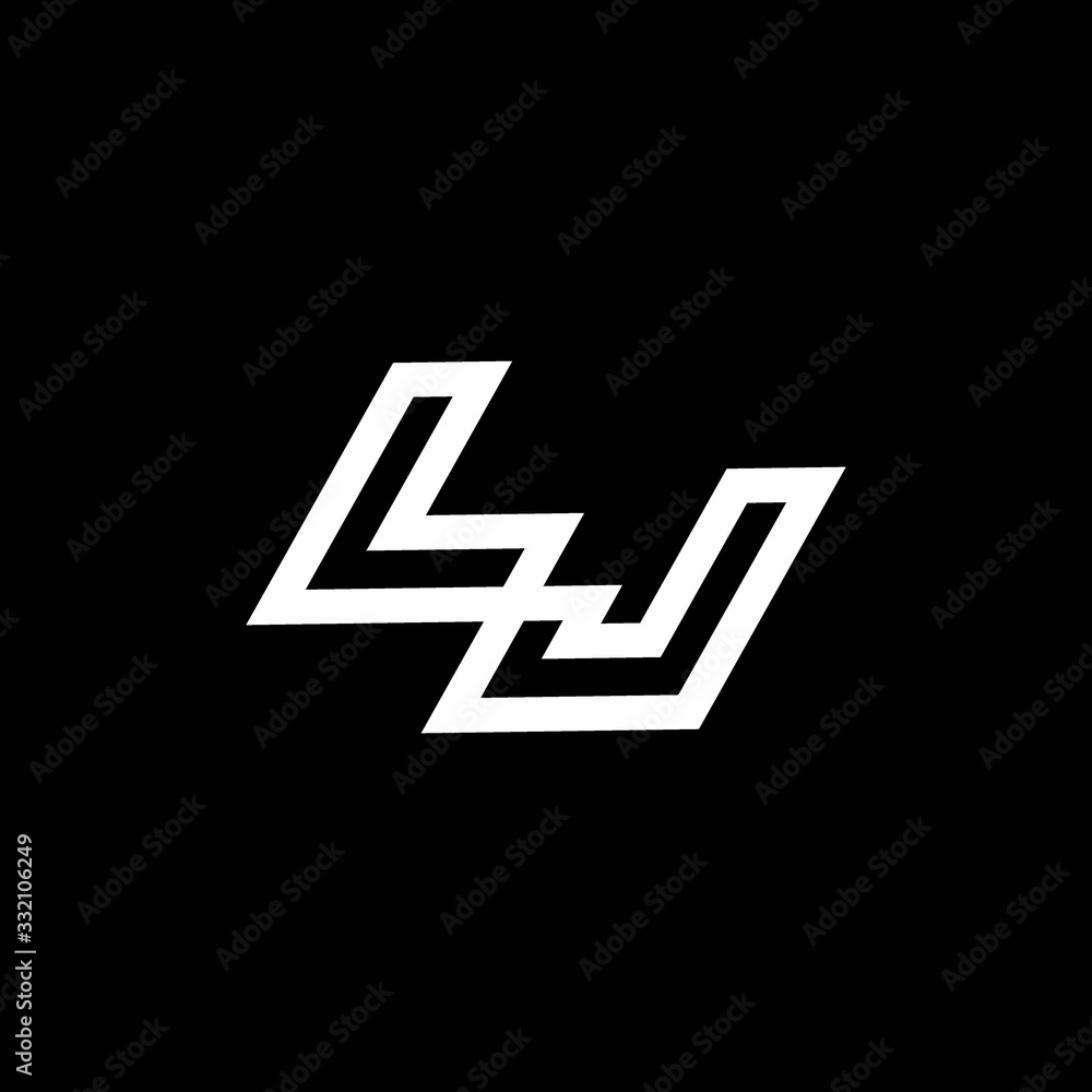 LJ logo monogram with up to down style negative space design template LJ logo monogram with up to down style negative space design template