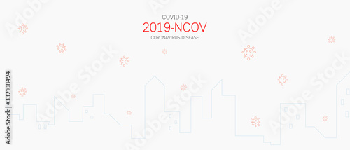 Novel Coronavirus (2019-nCoV). COVID-19. Global virus and disease spread. China pathogen respiratory infection. Vector illustration.