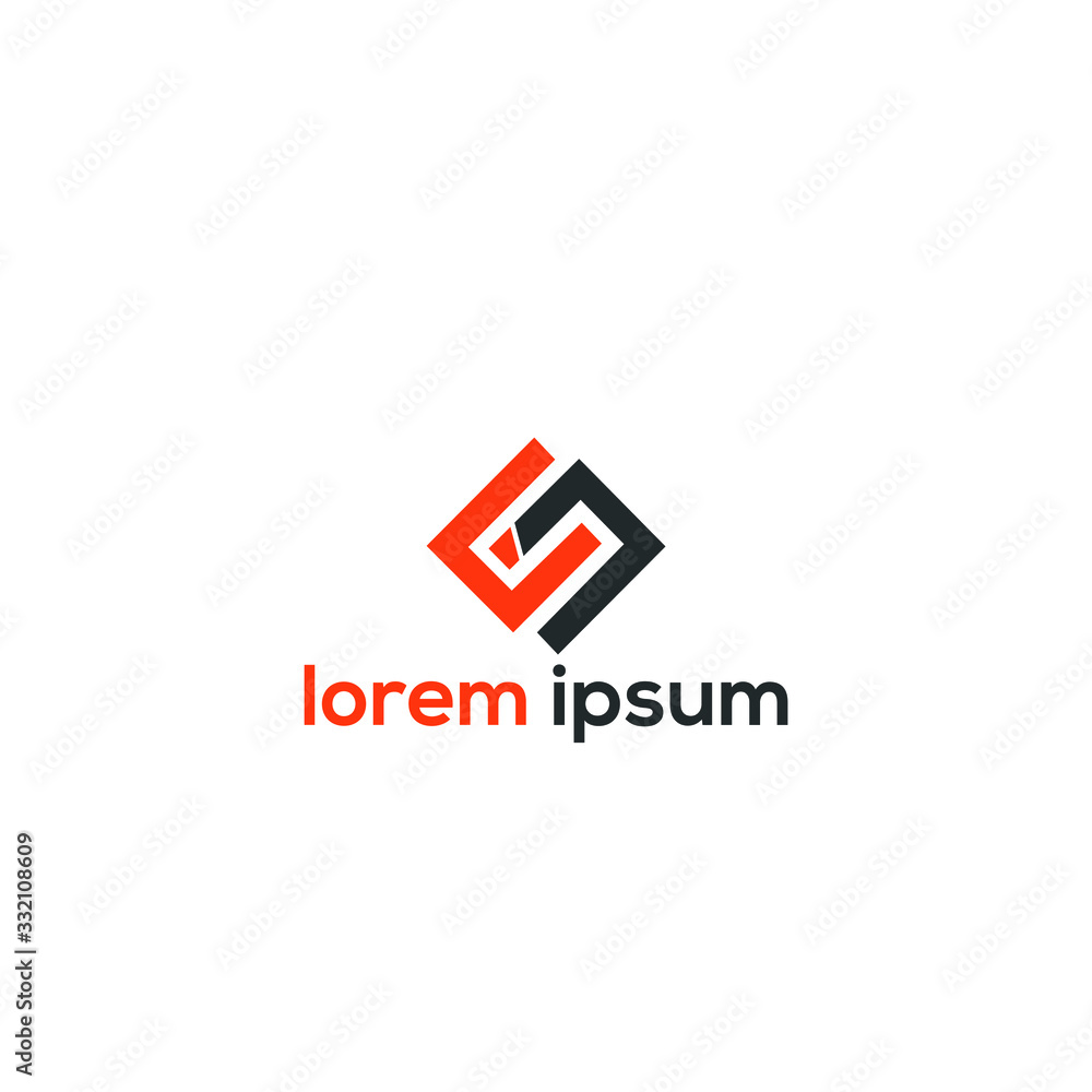 Fototapeta premium CC logo design vector icon