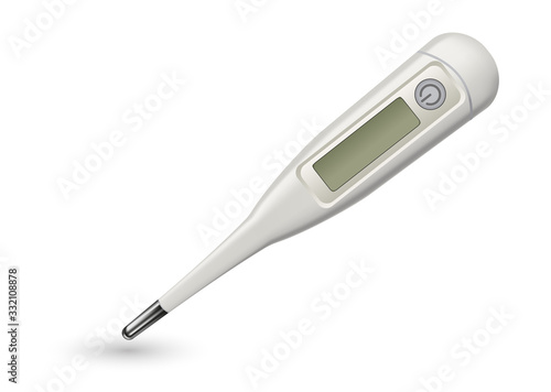 Medical digital thermometer, temperature measurement, health, recovery, 36.6