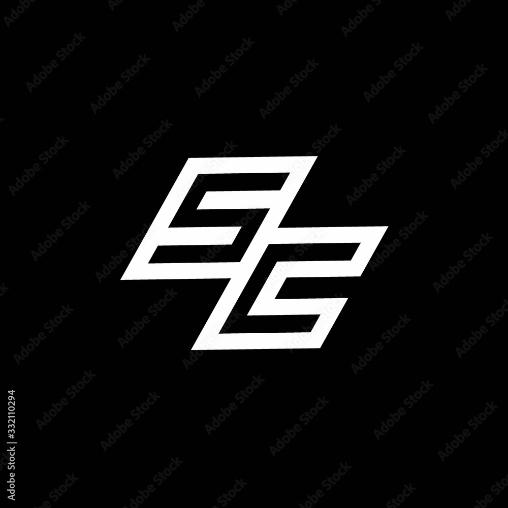 SC logo monogram with up to down style negative space design template SC logo monogram with up to down style negative space design template