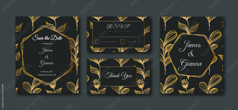 Luxury wedding invitation design template Luxury wedding invitation design template