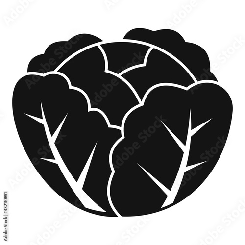 Cabbage icon. Simple illustration of cabbage vector icon for web design isolated on white background