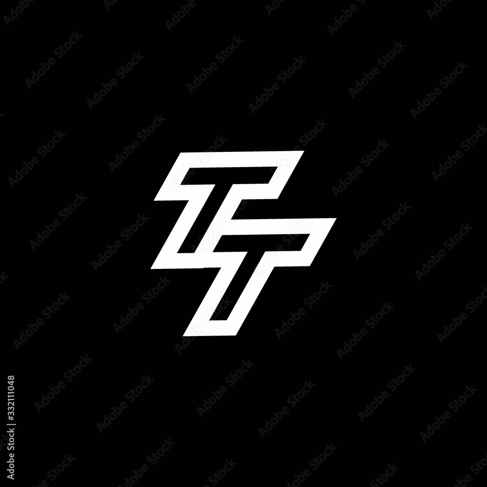 TT logo monogram with up to down style negative space design template TT logo monogram with up to down style negative space design template