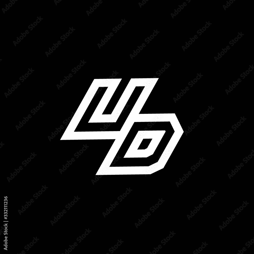 UD logo monogram with up to down style negative space design template UD logo monogram with up to down style negative space design template