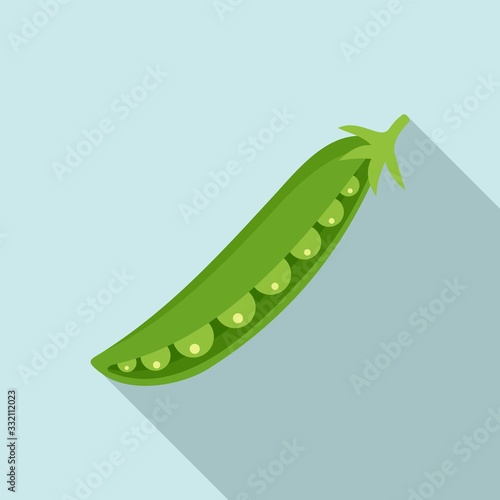 Spring peas icon. Flat illustration of spring peas vector icon for web design