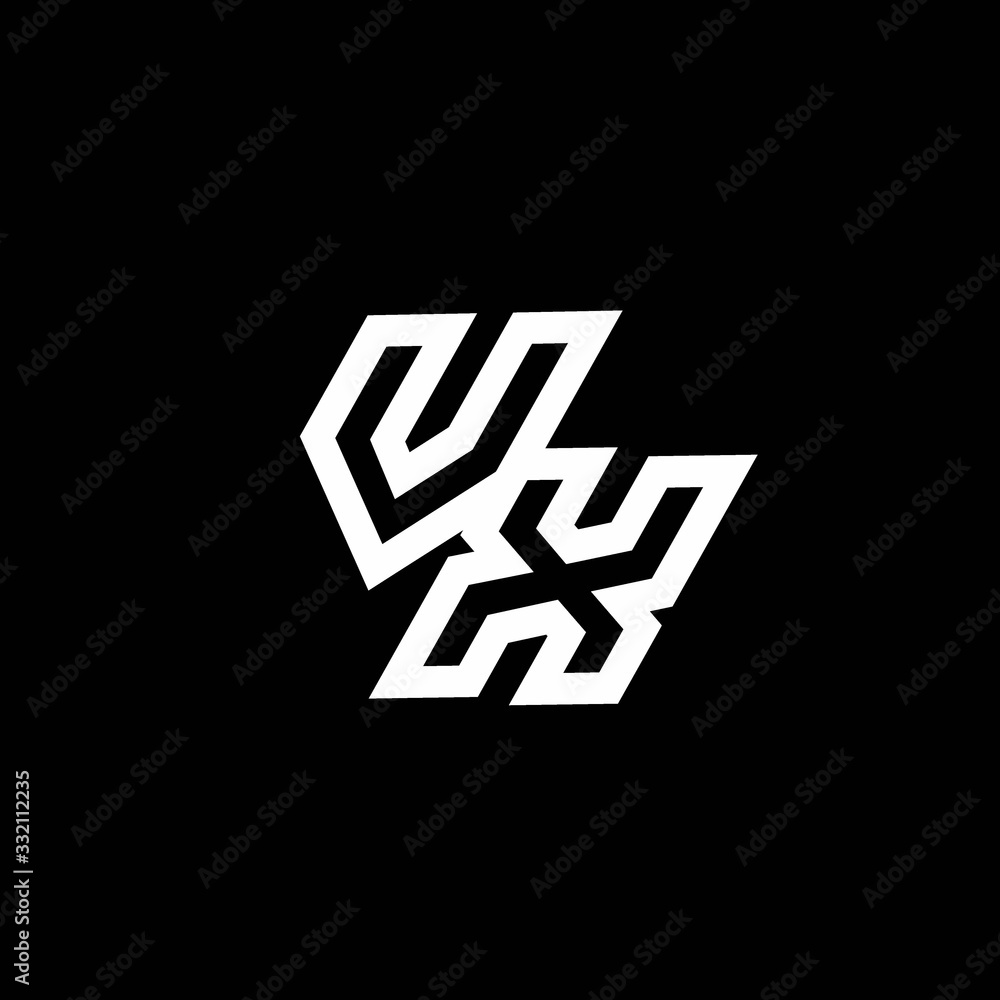 VX logo monogram with up to down style negative space design template VX logo monogram with up to down style negative space design template