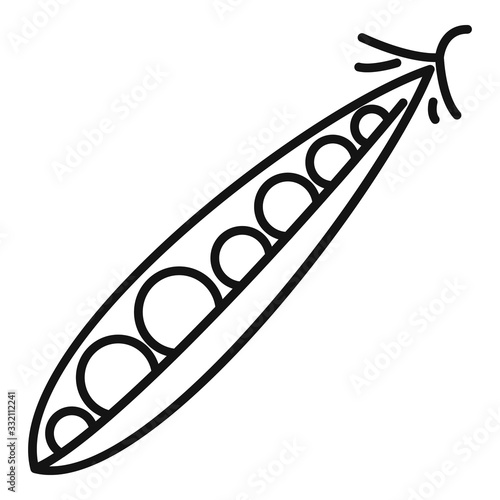 Peas icon. Outline peas vector icon for web design isolated on white background
