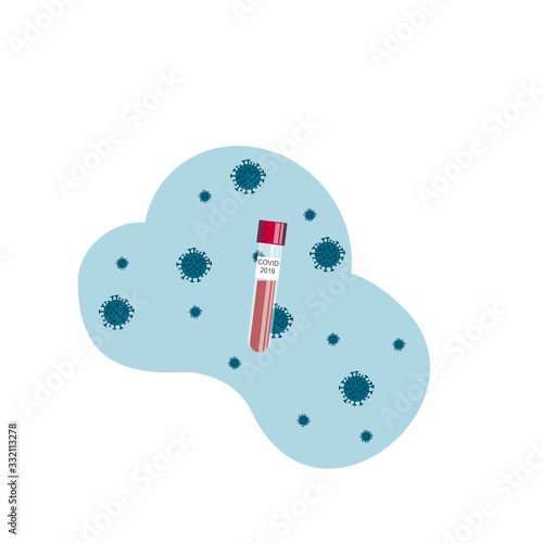 Coronavirus. The coronavirus test. Vector illustration