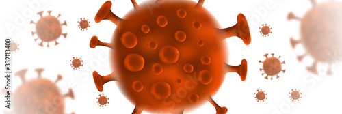 Illustration of Wuhan China Covid-19 Outbreak Design or so called Corona Virus