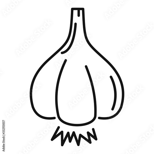 Garlic icon. Outline garlic vector icon for web design isolated on white background