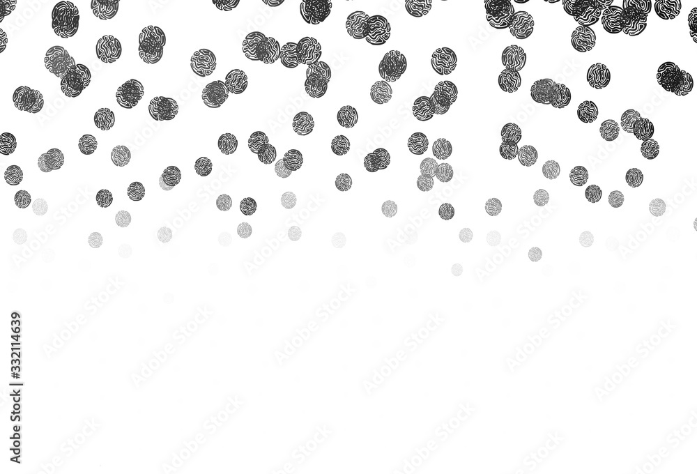 Light Gray vector pattern with spheres. Light Gray vector pattern with spheres.
