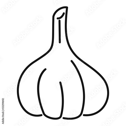 Nature garlic icon. Outline nature garlic vector icon for web design isolated on white background