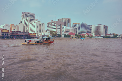 View from the river to Bangkok in Thailand  © Timur