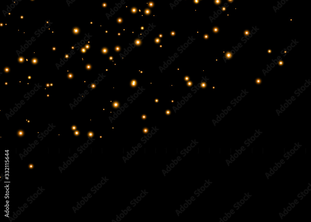 Yellow sparks glitter special light effect. Vector sparkles on transparent background. Christmas abstract pattern. Sparkling magic dust particles - Yellow sparks glitter special light effect. Vector sparkles on transparent background. Christmas abstract pattern. Sparkling magic dust particles -