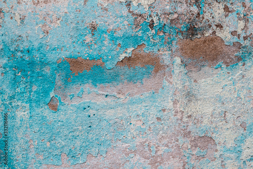 Blue Paint on Wall for Background