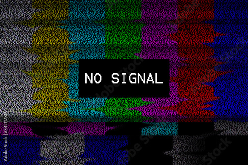 No signal TV test pattern background photo