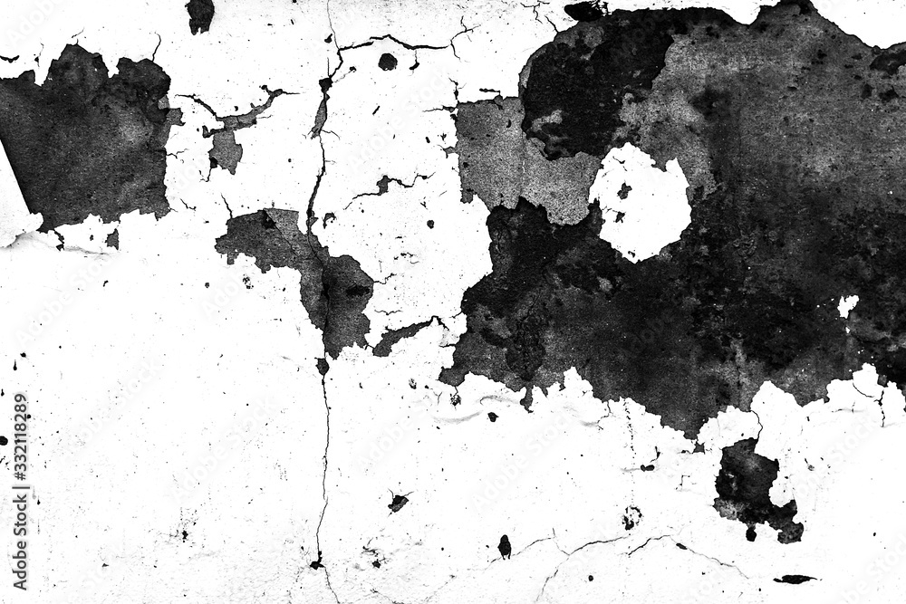 Obraz premium black and white cement cracked background