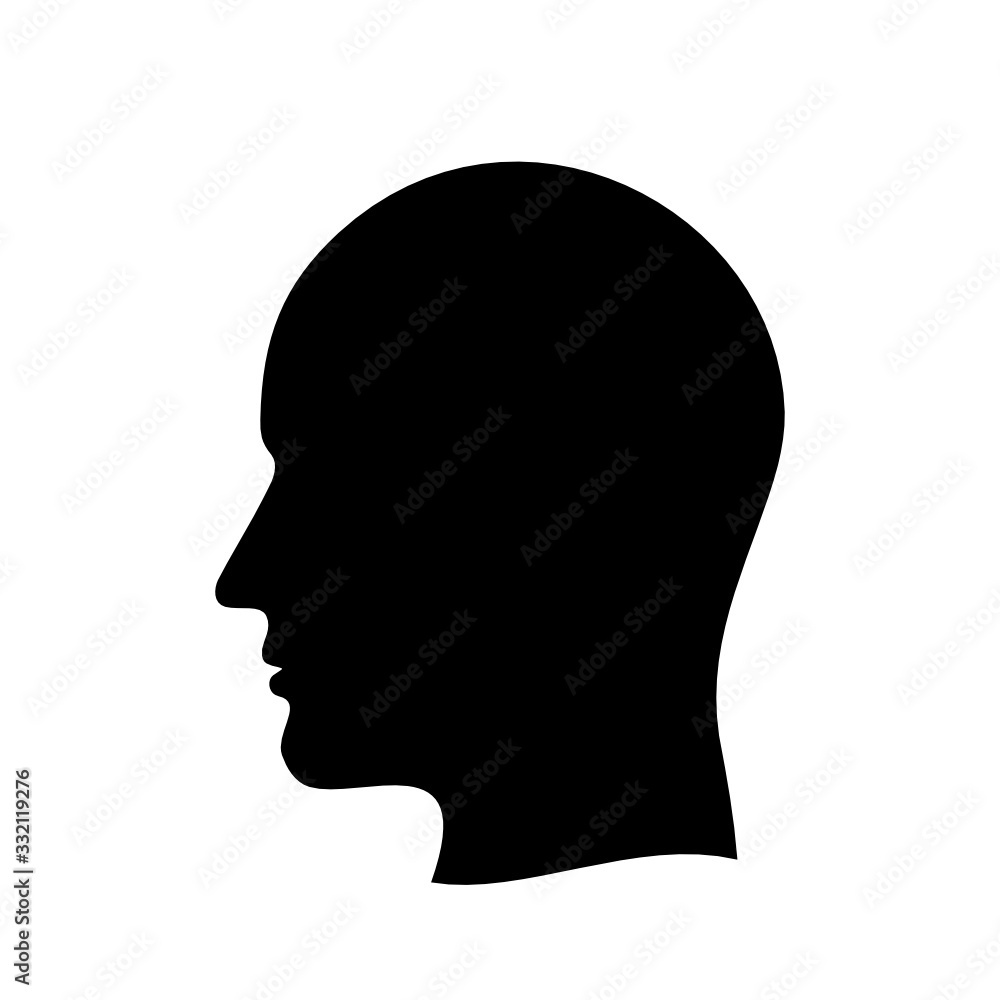 głowa człowieka ikona - obrazy, fototapety, plakaty 