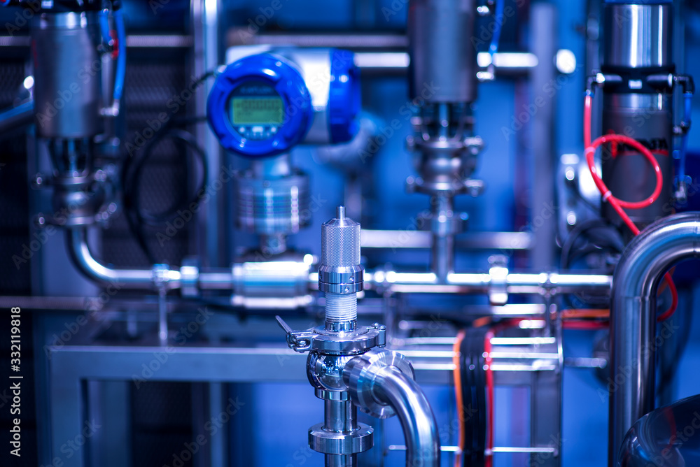 Heating system's cooper pipes with ball valves Heating system's cooper pipes with ball valves
