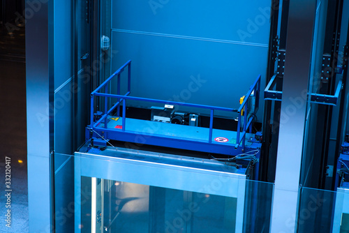 lift welding elevator fasteners in lift shaft