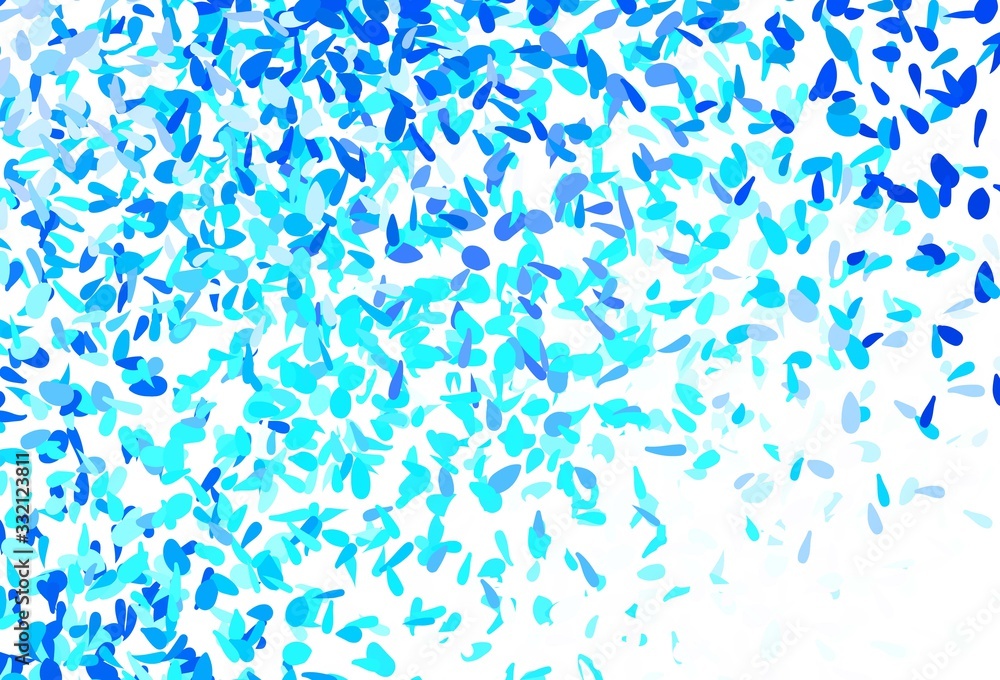 Light BLUE vector elegant background with leaves. Light BLUE vector elegant background with leaves.