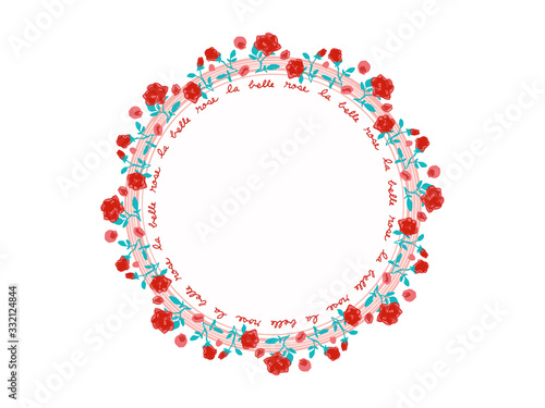 Wallpaper Mural beautiful red rose flower frame Torontodigital.ca