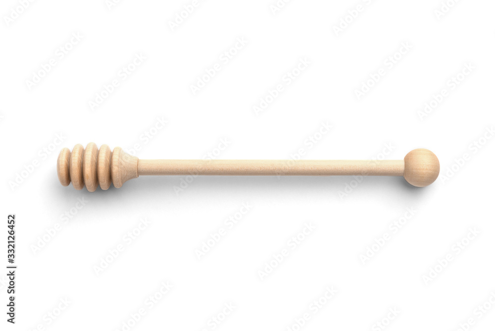 Wooden spoon for honey isolated on white background. Wooden spoon for honey isolated on white background.