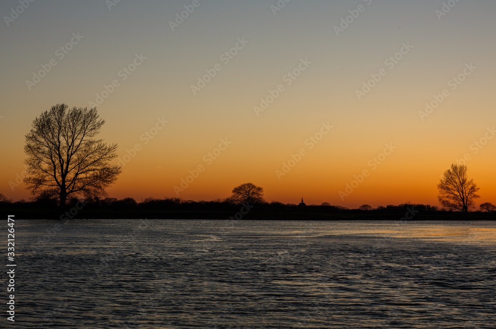 River maas in late sunset River maas in late sunset