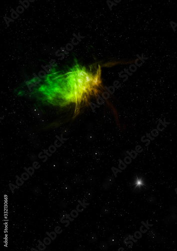 Star field in space and a nebulae.
