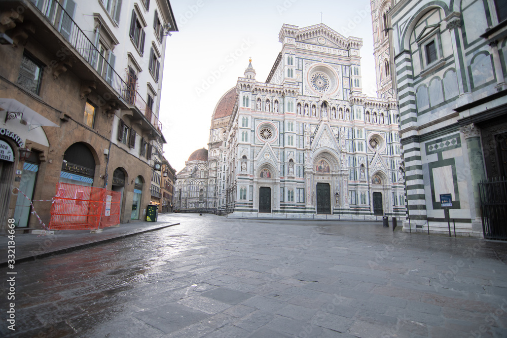 center of Florence in the morning, Italy