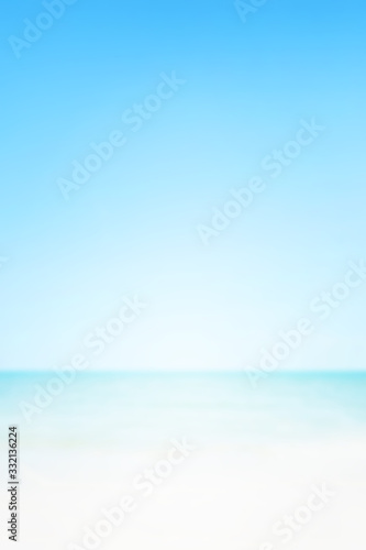 Cool sea background on horizon tropical sandy beach; relaxing outdoors vacation with heavenly mind view at a resort.