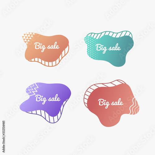 Abstract sales label collection