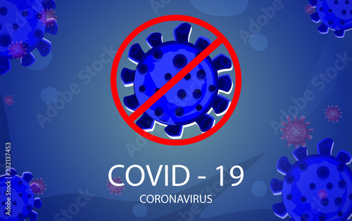 Coronavirus disease COVID-19 infection medical illustration.pathogen respiratory influenza covid virus cells. New official name for Coronavirus disease named COVID-19