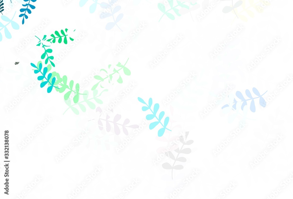 Light Gray vector elegant background with leaves. Light Gray vector elegant background with leaves.