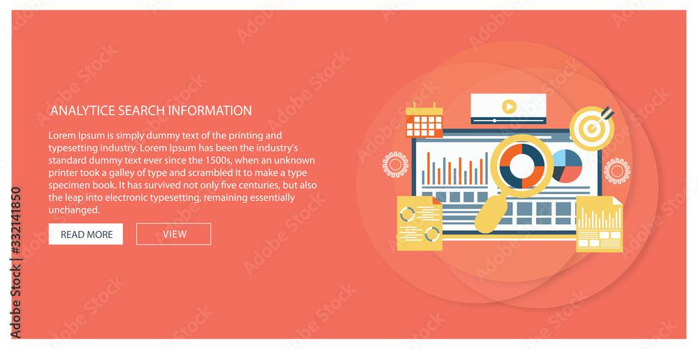 Fototapeta premium analytics search information and website SEO optimization
