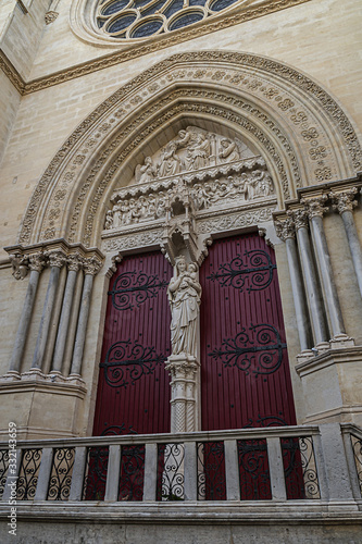 Montpellier Cathedral  or Cathedrale Saint-Pierre de Montpellier  - a Roman Catholic cathedral and a national monument of France located in city of Montpellier. France.