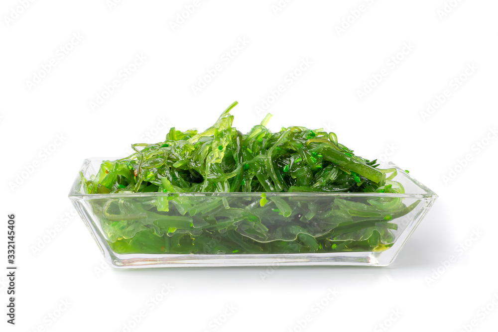 Chukka Seaweed Salad Isolated on White Background Chukka Seaweed Salad Isolated on White Background